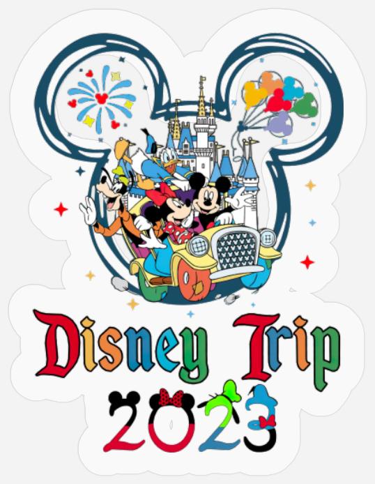 Custom Disney Trip 2023 Stickers, Disney Vacation 2023 Stickers