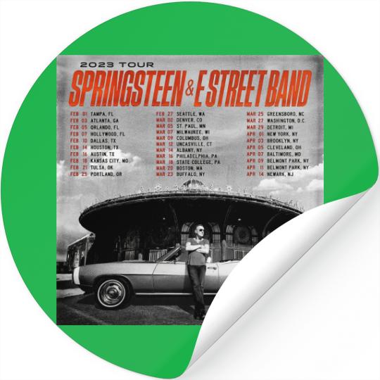 Bruce Springsteen 2023 Tour Stickers, Springsteen n E Street Band Tour Stickers