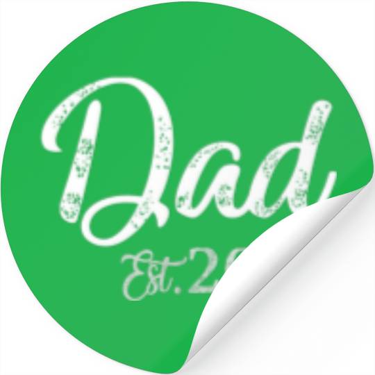 Mens Pocket Dad Est. 2023 Fathers Day Promoted To Stickers