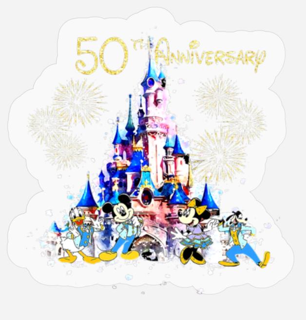 Disney 50th Anniversary Stickers | Disneyworld Anniversary Stickers | Disney World Stickers
