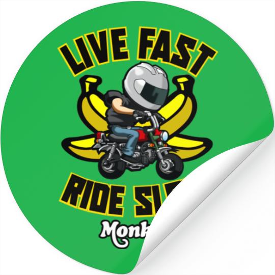 honda Monkey LIVE FAST RIDE SLOW - Honda Monkey Monkey125 - Stickers