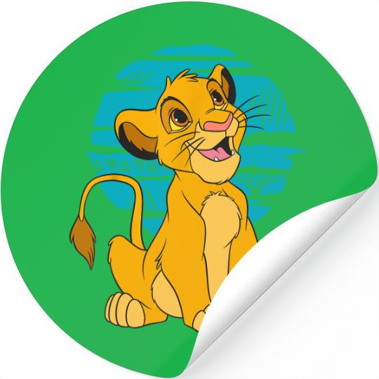 The Lion King Young Simba Happy Blue Retro Stickers