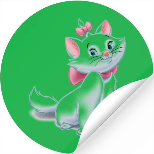 Cute Aristocats White and Pink Cat Disney Stickers