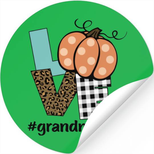 Grandma Life Pumpkin Love Stickers