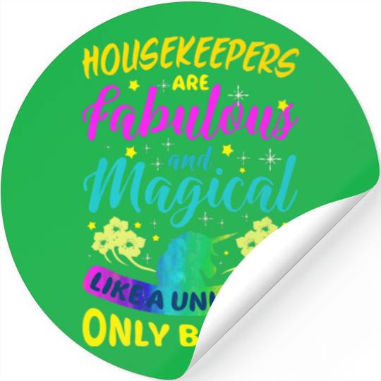 Housekeepers Cleaning Lady Funny Cute Colourful Ho T- Stickers