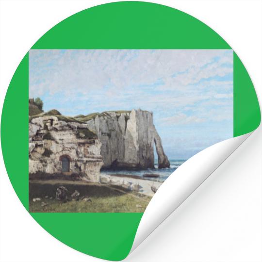 The Cliffs at Etretat after the storm, 1870 Stickers