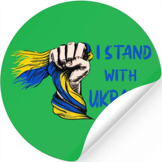 I Stand With Ukraine, Refugee Support Fundraiser Stickers