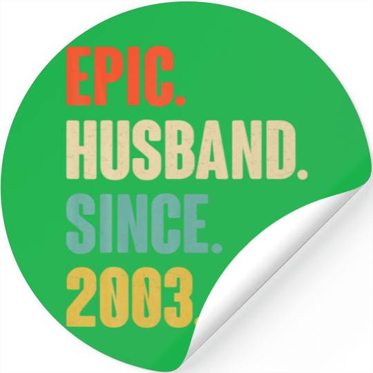 19Th Wedding Aniversary Gift For Him Epic Husband Stickers