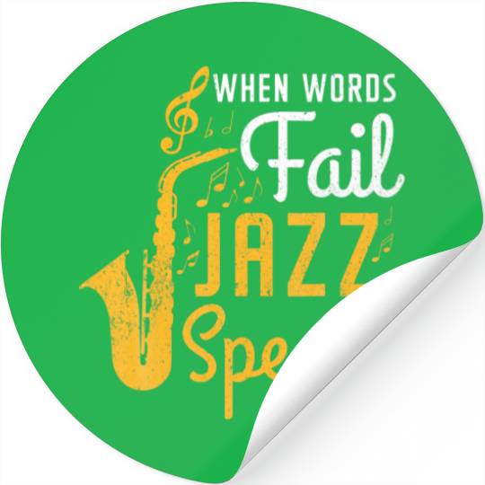 Jazz T For Women Men Vintage Youth Musician Saxoph Stickers