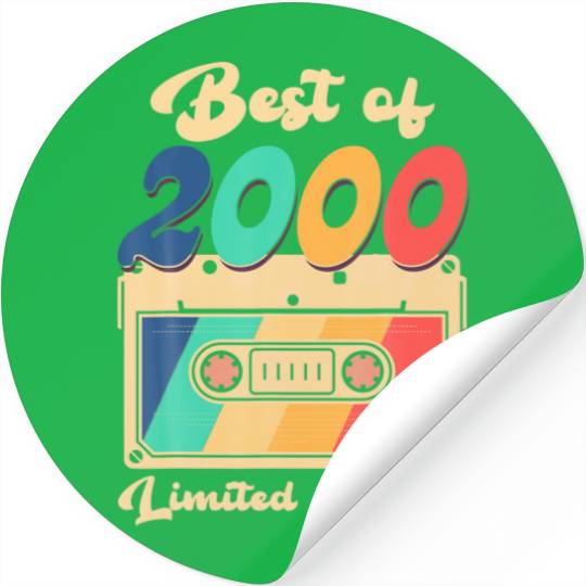 Best Of 2000 S Retro Vintage Since 2000 Birthday G T- Stickers