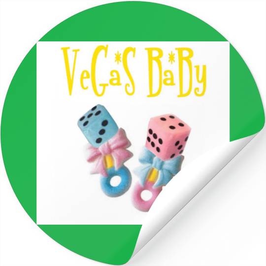 VeGaS BaBy Boy / Girl Pink and Blue Dice Rattles! Stickers