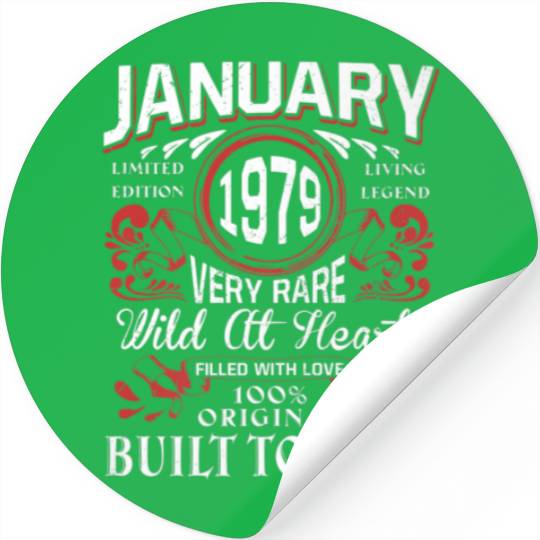 January 1979 Birthday Vintage Label Janorations Re Stickers