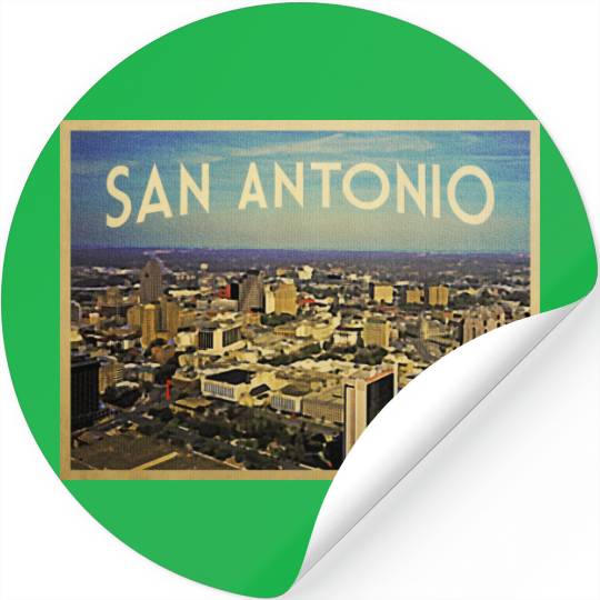 San Antonio Texas Skyline Stickers