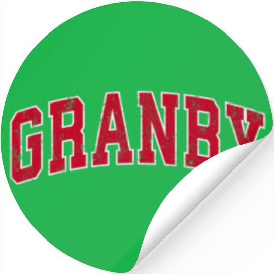 Granby Connecticut CT Vintage Sports Design Red De Stickers