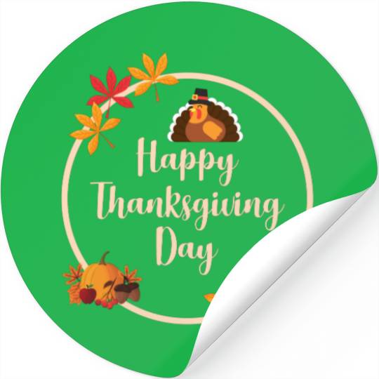 happy Thanksgiving Day Stickers