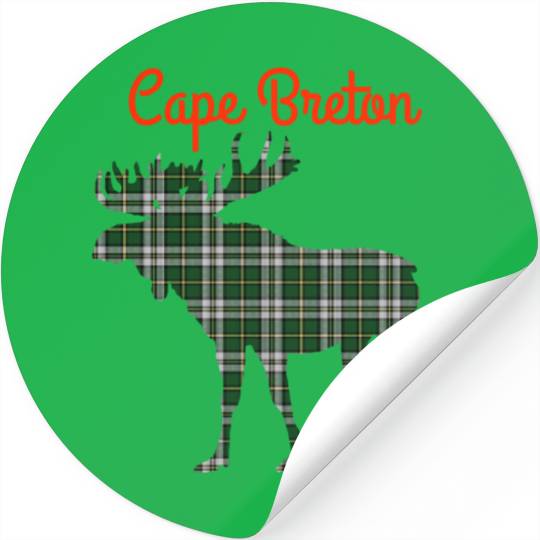 Cape Breton tartan moose cute Stickers