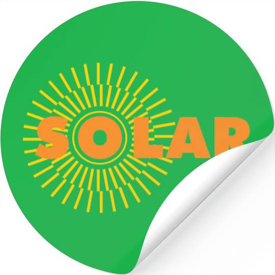Solar Power Sun Polo Stickers