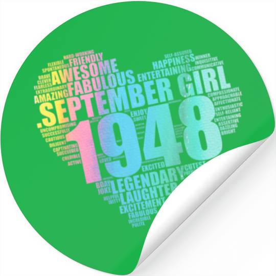 Awesome September 1948 Girl Legendary Stickers