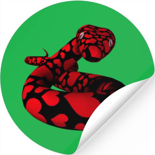 Red Love Python Stickers