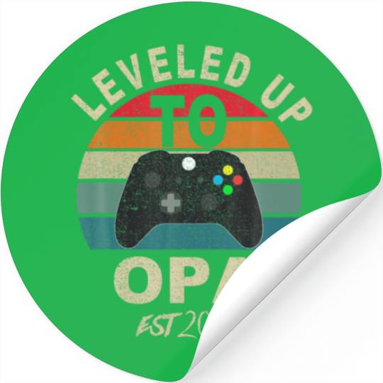 I Leveled Up To Opa Vintage Promoted Gaming 2022 Stickers