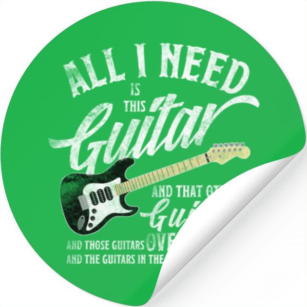 All I Need Is Music Electric Guitar Gift Stickers