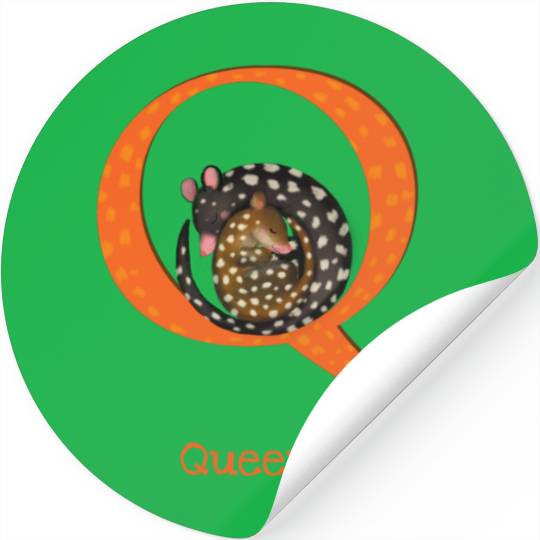 Animal ABC Q is for quoll Stickers