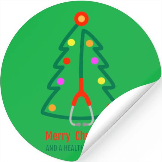 Stethoscope Christmas Tree Stickers