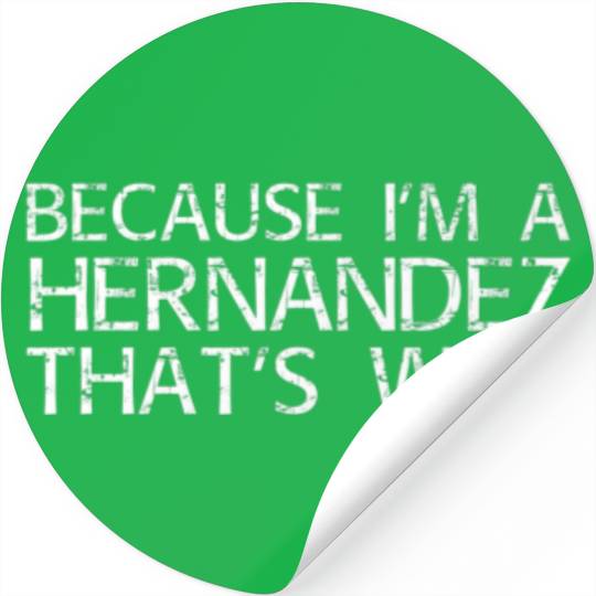 HERNANDEZ Gift Funny Surname Family Tree Birthday Stickers