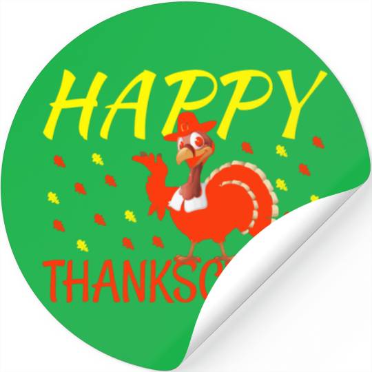 Thanksgiving Turkey Happy Thanksgiving Stickers