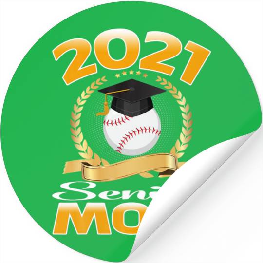 Class Of 2021 Senior Baseball Mom Graduation Grad Stickers