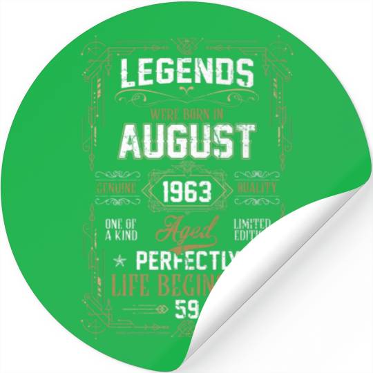 Legends Were Born In August 1963 59Th Birthday Gif Stickers
