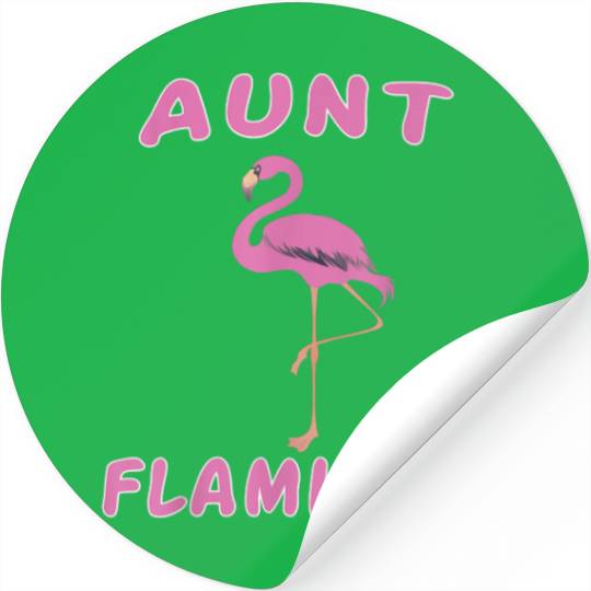 aunt bird flamingo - gift family matching bird pin Stickers