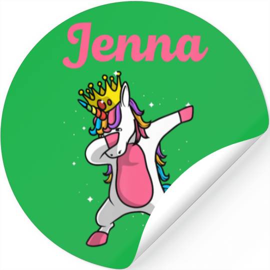JENNA Gift Name Personalized Birthday Dabbing Unic Stickers