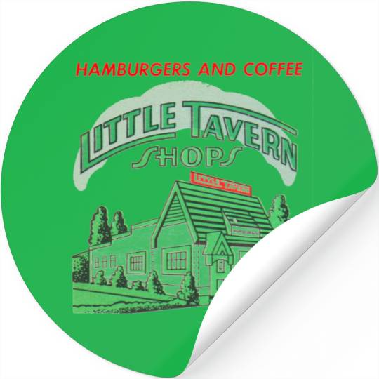 Kitsch Vintage Little Tavern Shops Hamburgers Stickers
