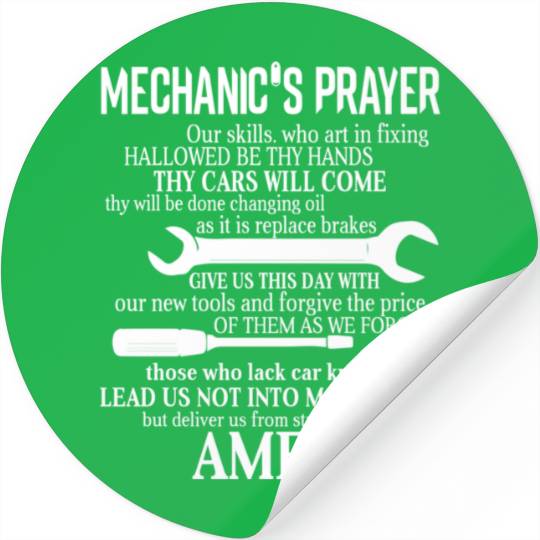The Mechanic's Prayer Stickers