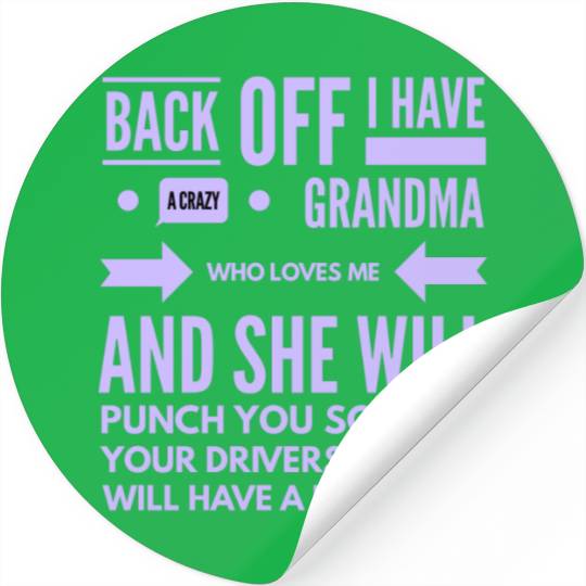 Crazy Grandma Stickers