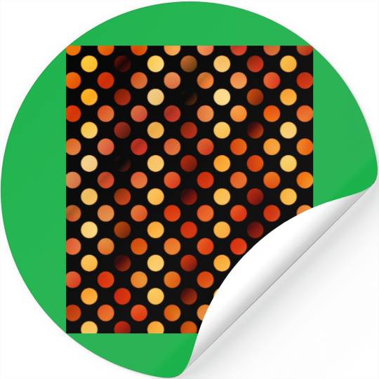 Autumn Polka Dots Stickers