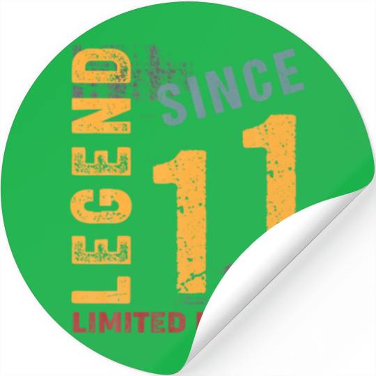 11 Years Old Vintage 2011 11Th Birthday Decoration Stickers