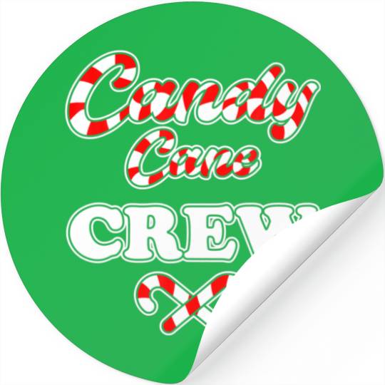 Candy Cane Crew Funny Christmas Candy Lover Matchi Stickers