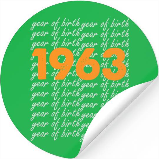 Vintage 1963 Birthday Gifts Men Wo Stickers