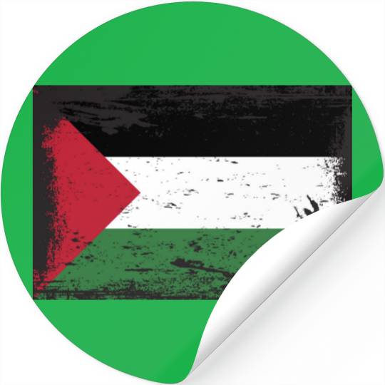 Grunge Palestine Flag Stickers